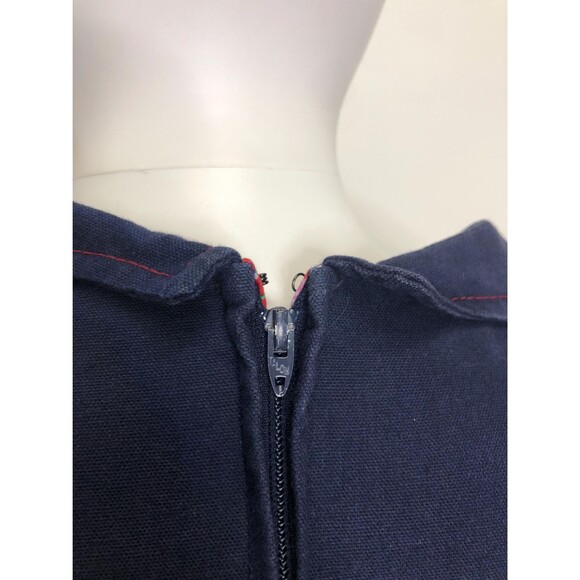 1970s ACT I Quilted Bodice Faux Wrap Dress W/Dagger Collar & Toggle Buttons. XS - Picture 9 of 10